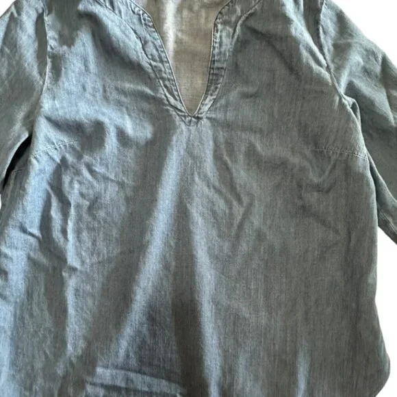 MICHAEL Michael Kors Tie Sleeve Split Neck Blouse Size Small - Picture 4 of 9